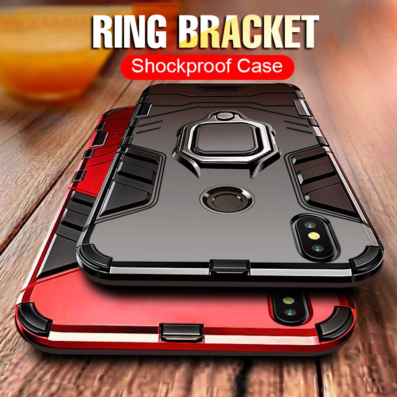 Magnetic Metal Ring Case For Xiaomi A1 A2 mi 8 SE Phone Case Full Cover For Xiaomi mi8 SE A2 A1 Soft Silicone Shockproof Case