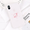 USLION Luminous Silicon Case For iPhone 7 6 6s 8 Plus X XR XS MAX XS Cartoon Love Heart Stars Phone Cases Soft TPU Cover Coque