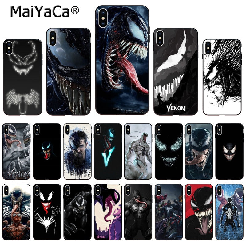 MaiYaCa Marvel Venom Newest Super Hero Cute on sell funda Phone Case For iPhone X 66S 7 8 Plus 5 5S SE XS XR XS MAX mobile cover