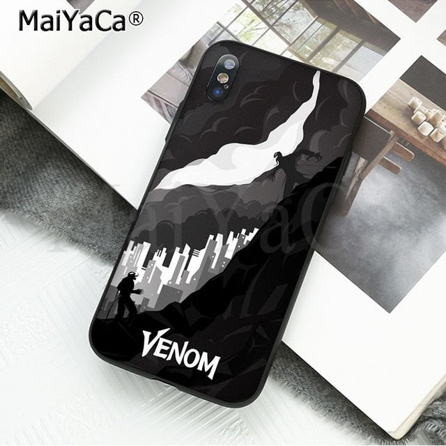 MaiYaCa Marvel Venom Newest Super Hero Cute on sell funda Phone Case For iPhone X 66S 7 8 Plus 5 5S SE XS XR XS MAX mobile cover