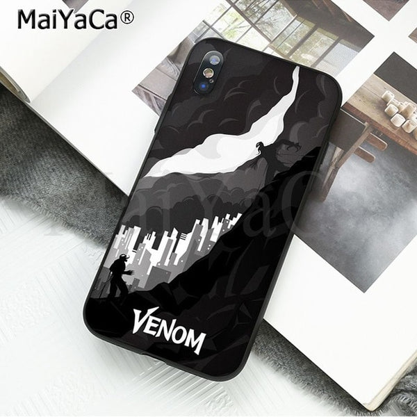 MaiYaCa Marvel Venom Newest Super Hero Cute on sell funda Phone Case For iPhone X 66S 7 8 Plus 5 5S SE XS XR XS MAX mobile cover