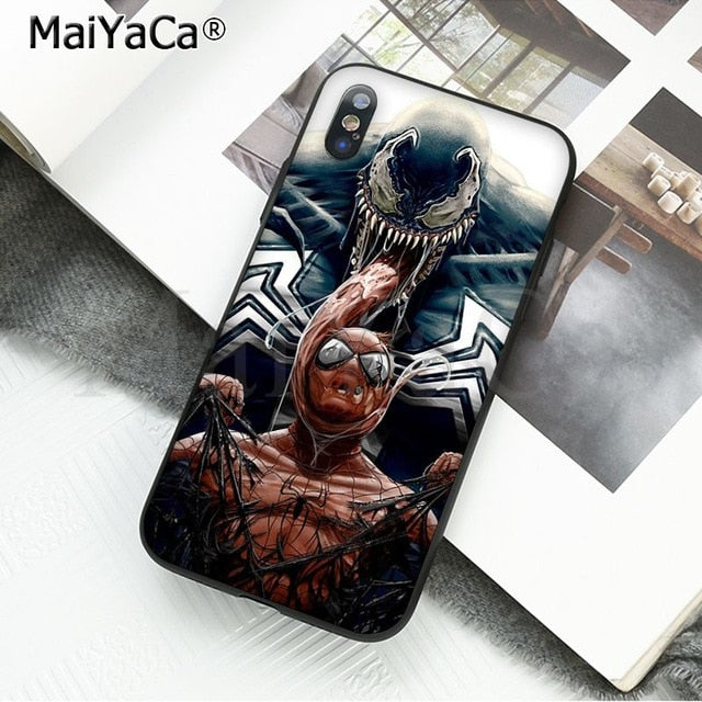 MaiYaCa Marvel Venom Newest Super Hero Cute on sell funda Phone Case For iPhone X 66S 7 8 Plus 5 5S SE XS XR XS MAX mobile cover