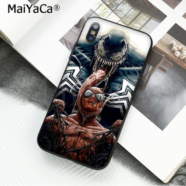 MaiYaCa Marvel Venom Newest Super Hero Cute on sell funda Phone Case For iPhone X 66S 7 8 Plus 5 5S SE XS XR XS MAX mobile cover