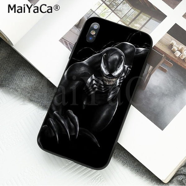 MaiYaCa Marvel Venom Newest Super Hero Cute on sell funda Phone Case For iPhone X 66S 7 8 Plus 5 5S SE XS XR XS MAX mobile cover