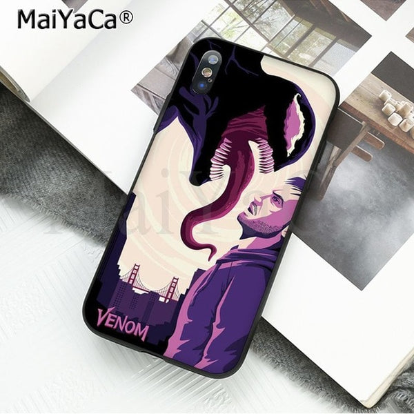MaiYaCa Marvel Venom Newest Super Hero Cute on sell funda Phone Case For iPhone X 66S 7 8 Plus 5 5S SE XS XR XS MAX mobile cover