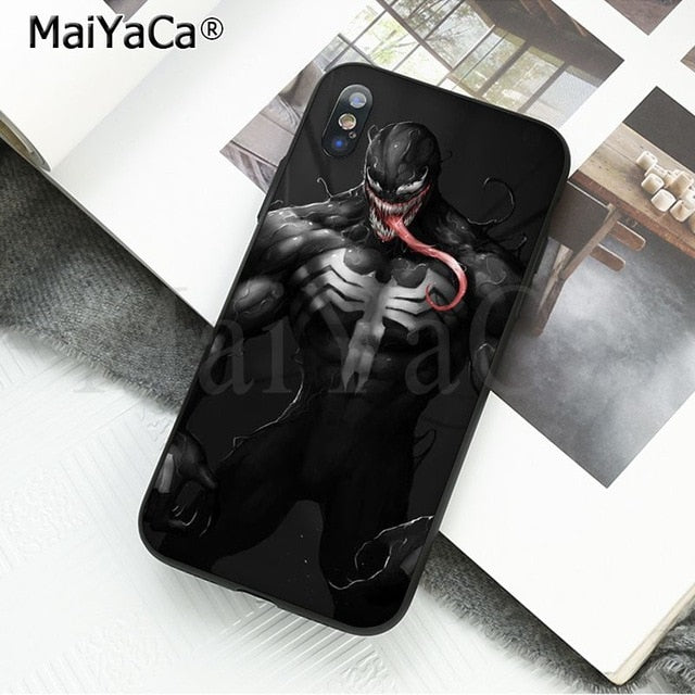 MaiYaCa Marvel Venom Newest Super Hero Cute on sell funda Phone Case For iPhone X 66S 7 8 Plus 5 5S SE XS XR XS MAX mobile cover