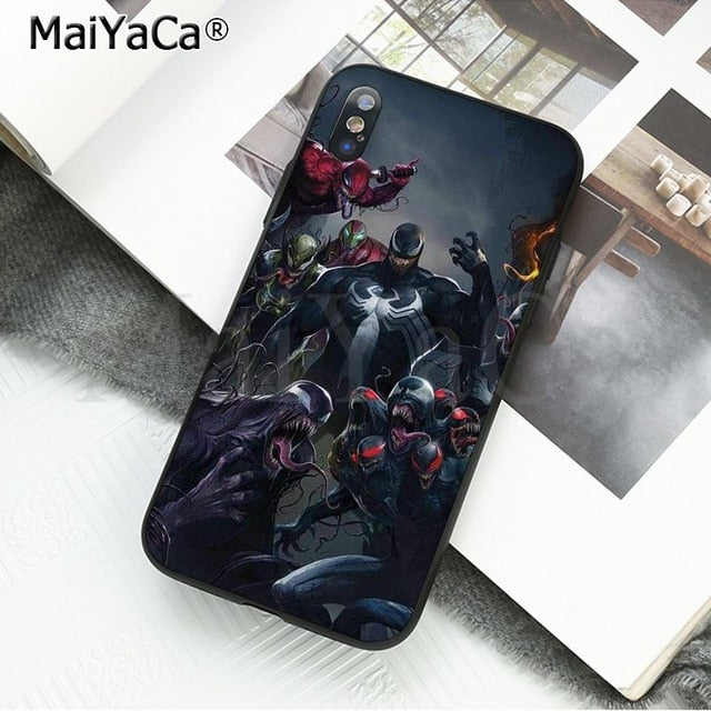 MaiYaCa Marvel Venom Newest Super Hero Cute on sell funda Phone Case For iPhone X 66S 7 8 Plus 5 5S SE XS XR XS MAX mobile cover