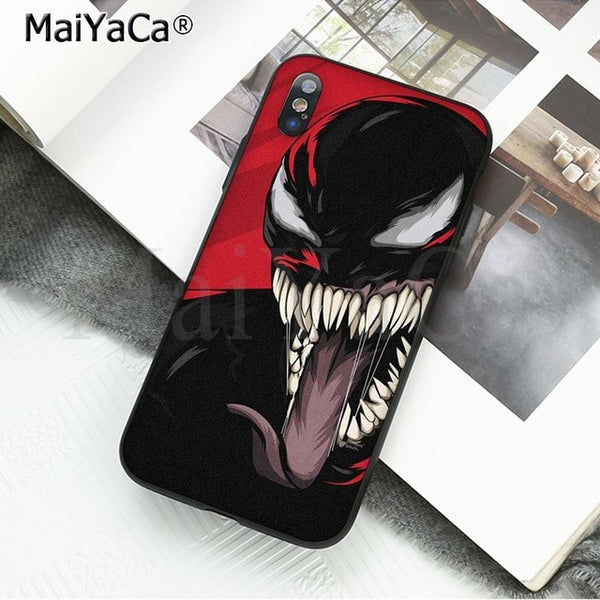 MaiYaCa Marvel Venom Newest Super Hero Cute on sell funda Phone Case For iPhone X 66S 7 8 Plus 5 5S SE XS XR XS MAX mobile cover