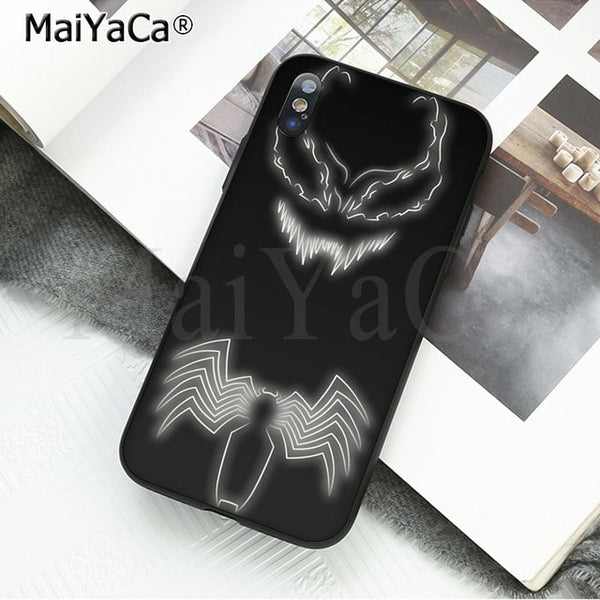 MaiYaCa Marvel Venom Newest Super Hero Cute on sell funda Phone Case For iPhone X 66S 7 8 Plus 5 5S SE XS XR XS MAX mobile cover