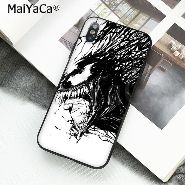 MaiYaCa Marvel Venom Newest Super Hero Cute on sell funda Phone Case For iPhone X 66S 7 8 Plus 5 5S SE XS XR XS MAX mobile cover