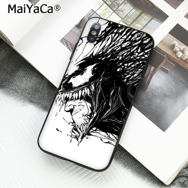 MaiYaCa Marvel Venom Newest Super Hero Cute on sell funda Phone Case For iPhone X 66S 7 8 Plus 5 5S SE XS XR XS MAX mobile cover