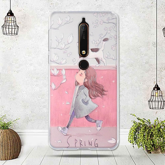 Mobile Case For Nokia 6.1 Cover For Capa Nokia 6 2018 Case silicone TPU Luxury Shell For Funda Nokia 6.1 Phone 2018 Cover Bag