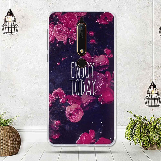 Mobile Case For Nokia 6.1 Cover For Capa Nokia 6 2018 Case silicone TPU Luxury Shell For Funda Nokia 6.1 Phone 2018 Cover Bag