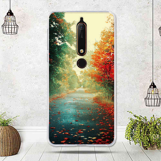 Mobile Case For Nokia 6.1 Cover For Capa Nokia 6 2018 Case silicone TPU Luxury Shell For Funda Nokia 6.1 Phone 2018 Cover Bag