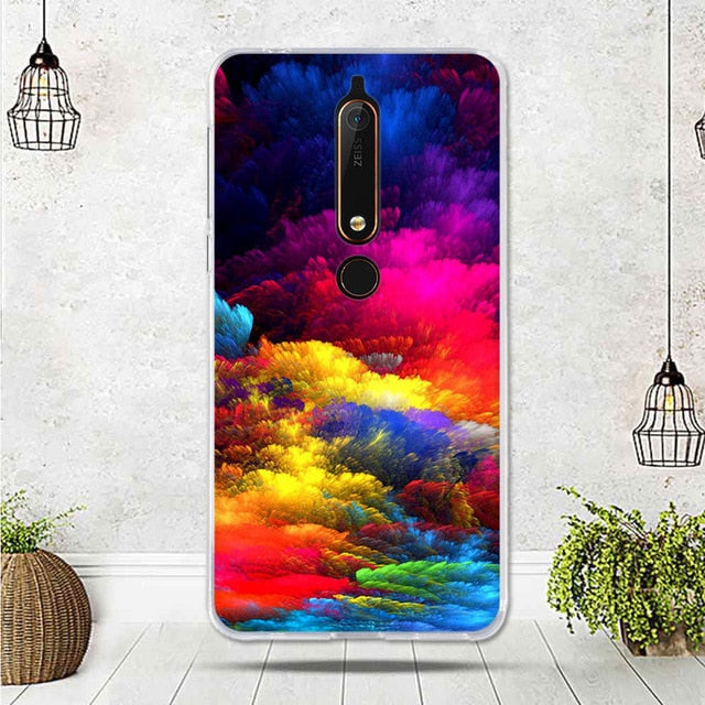 Mobile Case For Nokia 6.1 Cover For Capa Nokia 6 2018 Case silicone TPU Luxury Shell For Funda Nokia 6.1 Phone 2018 Cover Bag