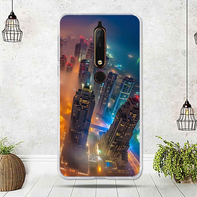 Mobile Case For Nokia 6.1 Cover For Capa Nokia 6 2018 Case silicone TPU Luxury Shell For Funda Nokia 6.1 Phone 2018 Cover Bag