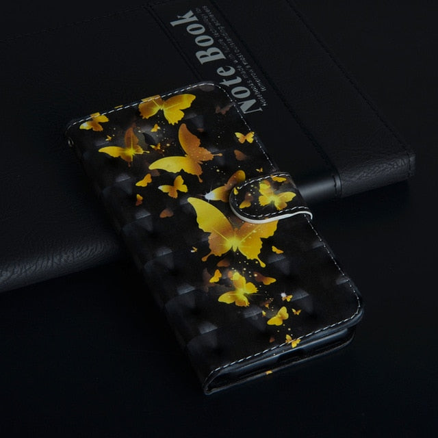 Flip Phone Etui Coque Cover Case For Huawei Y3 Y5 Y6 Y7 Y9 Pro Prime 2017 2018 Honor 7A 7C 7S with 3D Painted PU Leather Wallet