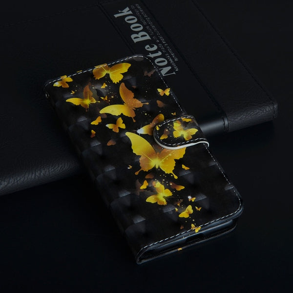 Flip Phone Etui Coque Cover Case For Huawei Y3 Y5 Y6 Y7 Y9 Pro Prime 2017 2018 Honor 7A 7C 7S with 3D Painted PU Leather Wallet