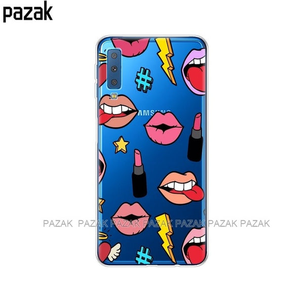 soft Cases For Samsung Galaxy A7 2018 Phone Cover Silicone Printing Back Case Cover For Samsung A7 2018 A750 A750F 6.0 Inch