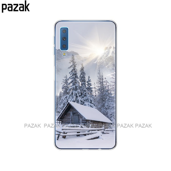 soft Cases For Samsung Galaxy A7 2018 Phone Cover Silicone Printing Back Case Cover For Samsung A7 2018 A750 A750F 6.0 Inch