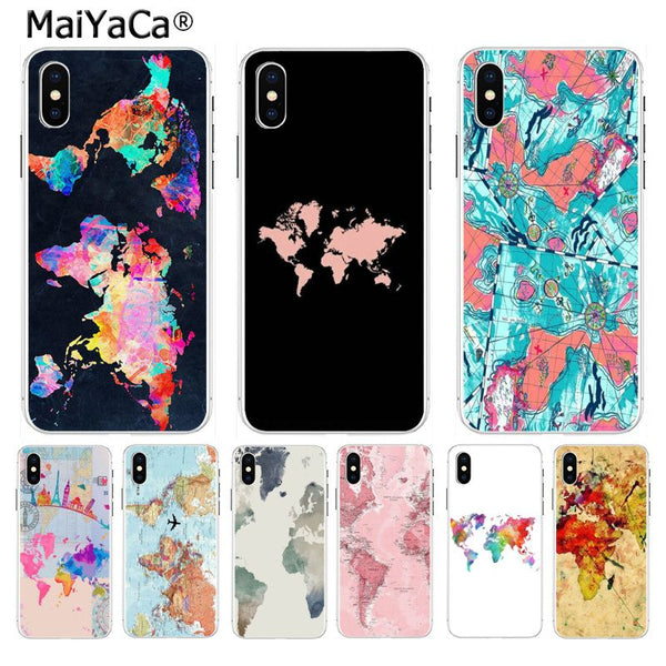 MaiYaCa World Map Travel Plans Special Offer Luxury  phone case for Apple iPhone 8 7 6 6S Plus X XS max 5 5S SE XR Mobile Cover