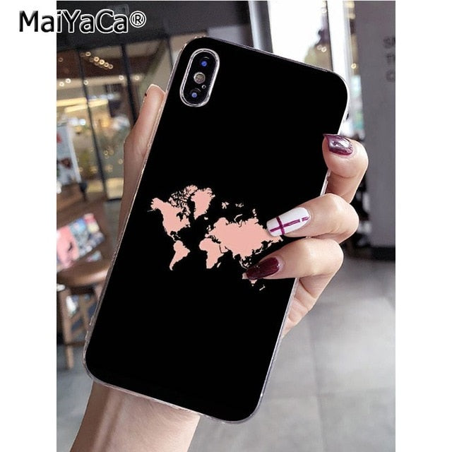 MaiYaCa World Map Travel Plans Special Offer Luxury  phone case for Apple iPhone 8 7 6 6S Plus X XS max 5 5S SE XR Mobile Cover