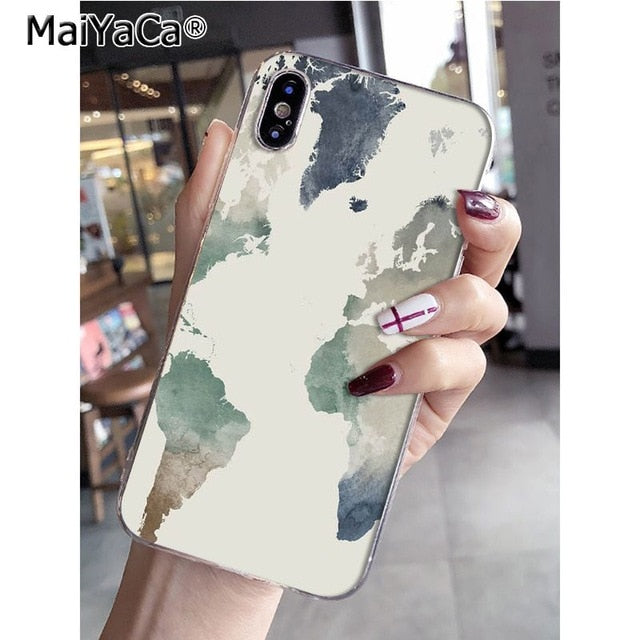 MaiYaCa World Map Travel Plans Special Offer Luxury  phone case for Apple iPhone 8 7 6 6S Plus X XS max 5 5S SE XR Mobile Cover