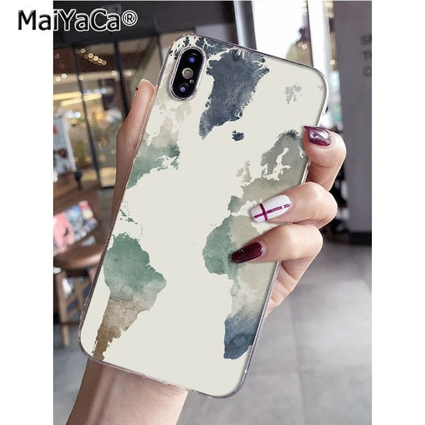 MaiYaCa World Map Travel Plans Special Offer Luxury  phone case for Apple iPhone 8 7 6 6S Plus X XS max 5 5S SE XR Mobile Cover