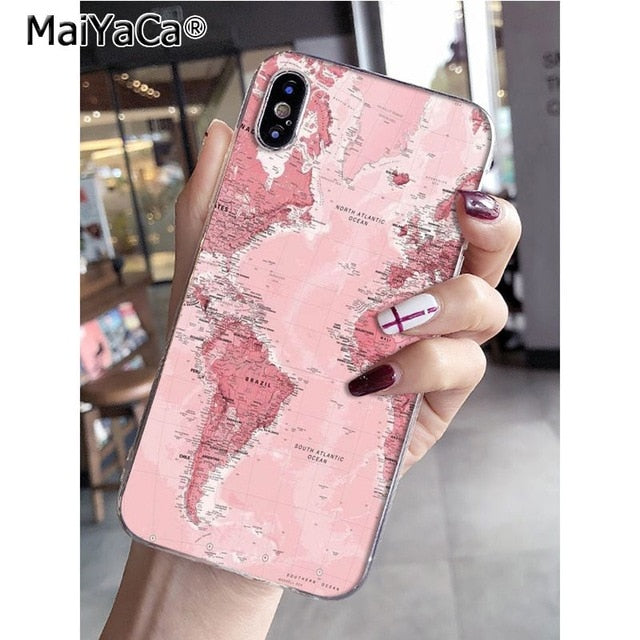 MaiYaCa World Map Travel Plans Special Offer Luxury  phone case for Apple iPhone 8 7 6 6S Plus X XS max 5 5S SE XR Mobile Cover