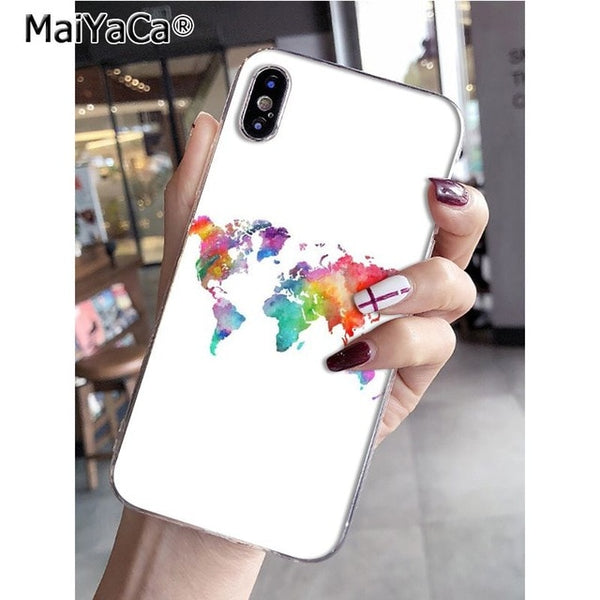 MaiYaCa World Map Travel Plans Special Offer Luxury  phone case for Apple iPhone 8 7 6 6S Plus X XS max 5 5S SE XR Mobile Cover