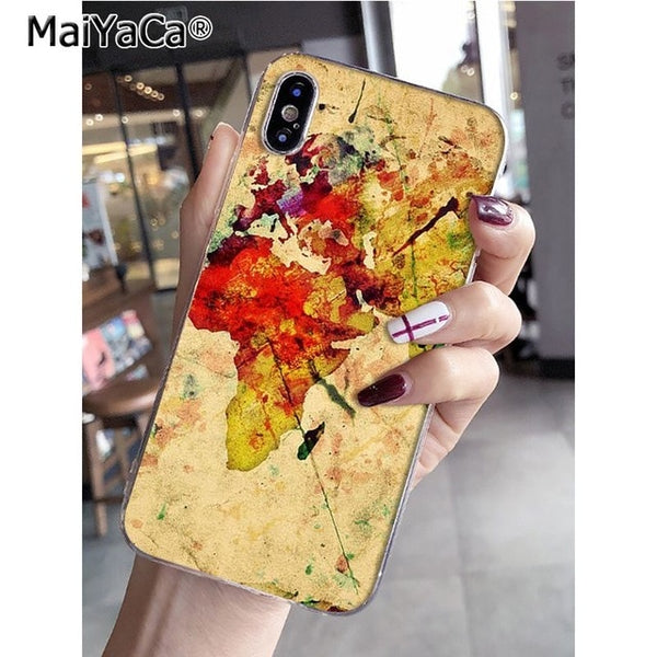 MaiYaCa World Map Travel Plans Special Offer Luxury  phone case for Apple iPhone 8 7 6 6S Plus X XS max 5 5S SE XR Mobile Cover