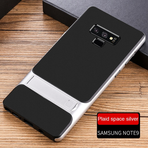 Silicone Mobile Cover Stand Case for Samsung Galaxy Note 9 Case Shockproof 360 Protective 3D Hybrid PC Note9 Fundas Capa Housing