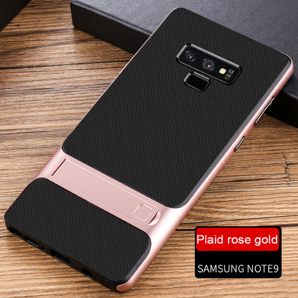 Silicone Mobile Cover Stand Case for Samsung Galaxy Note 9 Case Shockproof 360 Protective 3D Hybrid PC Note9 Fundas Capa Housing