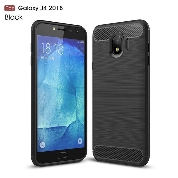 For Samsung J4 J4 Plus 2018 Case Soft Silicon Case TPU Cover Carbon Fiber Case For Samsung Galaxy J4 J4 Plus 2018 Phone Case