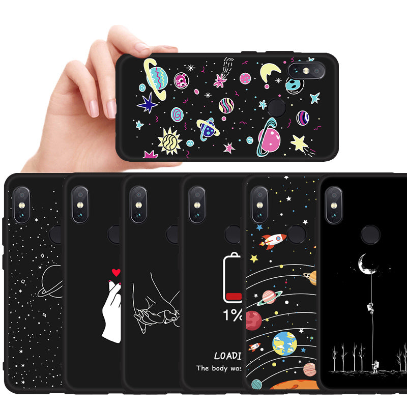 Patterned Phone Case For Xiaomi Mi 8 A2 Lite A1 Pocophone F1 Matte Cover Redmi 5 Plus 6 Pro 6A 4X Note 5 6 Pro S2 Soft TPU Shell