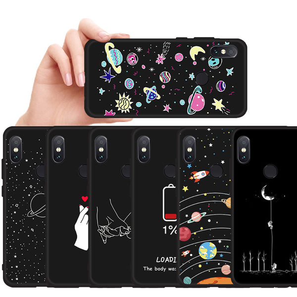 Patterned Phone Case For Xiaomi Mi 8 A2 Lite A1 Pocophone F1 Matte Cover Redmi 5 Plus 6 Pro 6A 4X Note 5 6 Pro S2 Soft TPU Shell