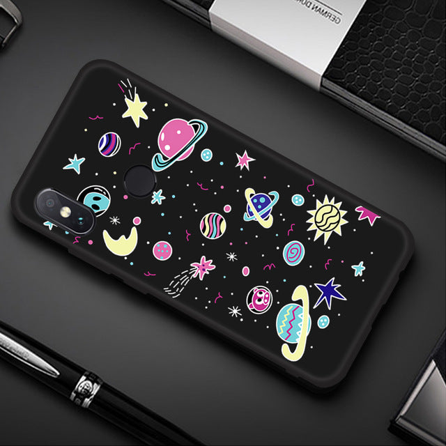 Patterned Phone Case For Xiaomi Mi 8 A2 Lite A1 Pocophone F1 Matte Cover Redmi 5 Plus 6 Pro 6A 4X Note 5 6 Pro S2 Soft TPU Shell