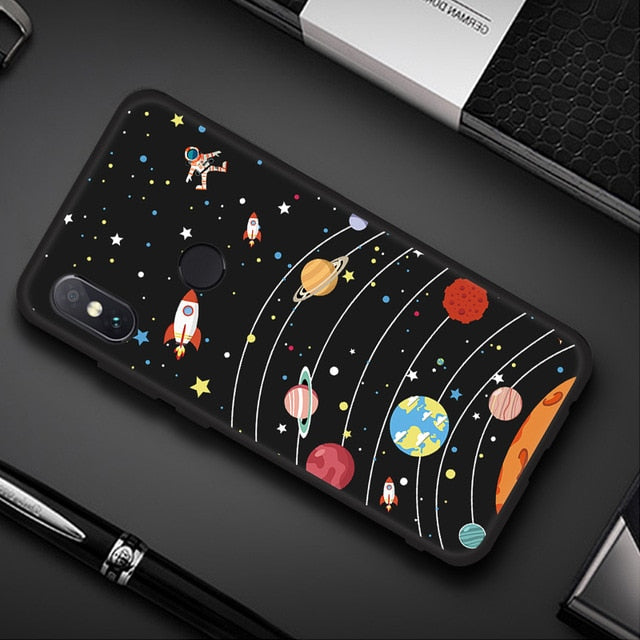 Patterned Phone Case For Xiaomi Mi 8 A2 Lite A1 Pocophone F1 Matte Cover Redmi 5 Plus 6 Pro 6A 4X Note 5 6 Pro S2 Soft TPU Shell