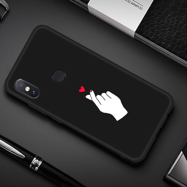 Patterned Phone Case For Xiaomi Mi 8 A2 Lite A1 Pocophone F1 Matte Cover Redmi 5 Plus 6 Pro 6A 4X Note 5 6 Pro S2 Soft TPU Shell