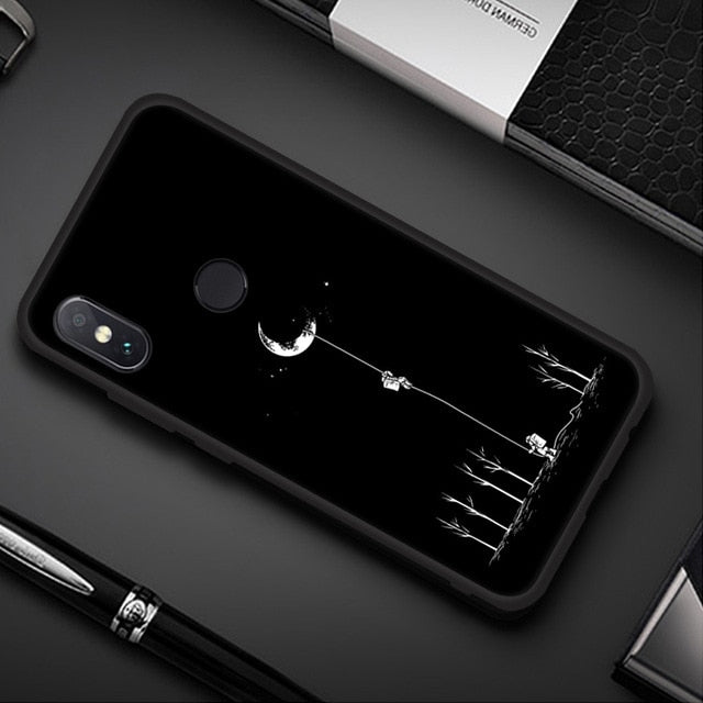 Patterned Phone Case For Xiaomi Mi 8 A2 Lite A1 Pocophone F1 Matte Cover Redmi 5 Plus 6 Pro 6A 4X Note 5 6 Pro S2 Soft TPU Shell