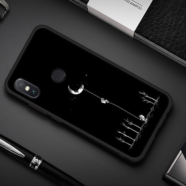 Patterned Phone Case For Xiaomi Mi 8 A2 Lite A1 Pocophone F1 Matte Cover Redmi 5 Plus 6 Pro 6A 4X Note 5 6 Pro S2 Soft TPU Shell