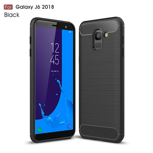 For Samsung J6 J6 Plus 2018 Case Soft Silicon Case TPU Cover Carbon Fiber Case For Samsung Galaxy J6 J6 Plus 2018 Phone Case