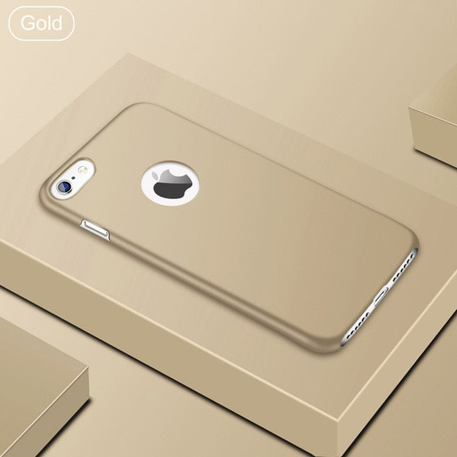USLION Ultra Thin PC Matte Case For iPhone 7 Plus XR XS Max X Simple Plain Phone Cover Coque For iPhone 6 6S Plus 5 5s SE Cases