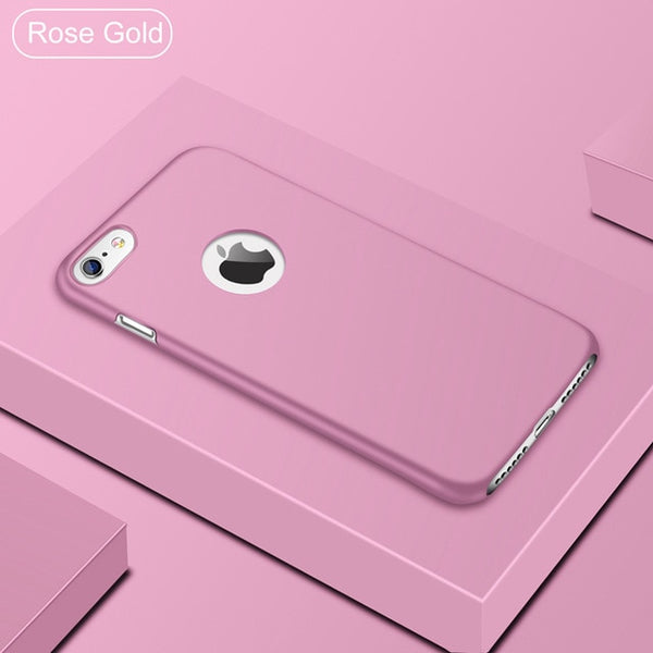 USLION Ultra Thin PC Matte Case For iPhone 7 Plus XR XS Max X Simple Plain Phone Cover Coque For iPhone 6 6S Plus 5 5s SE Cases