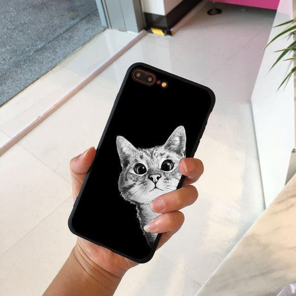 Funny Lover Pig Print Phone Case For iphone X XS Max XR Case For iphone 6 6S 5 5s 7 8 plus SE Soft TPU Cover Cute Couple Cases