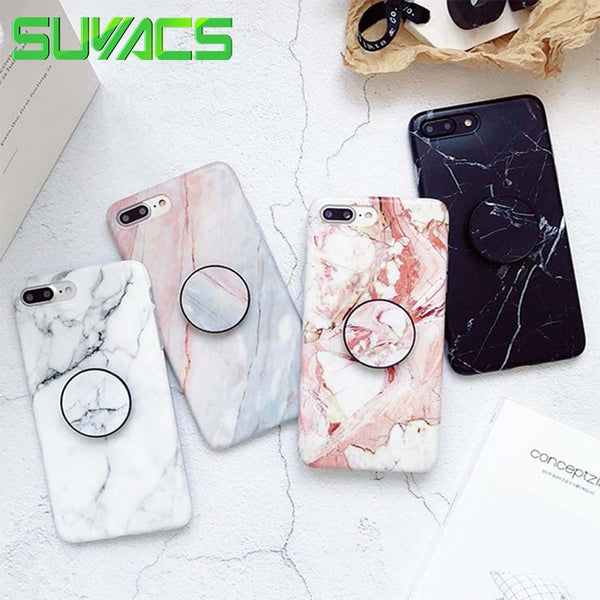 SUYACS Phone Case For iPhone 6 6S 7 8 Plus X XS MAX XR Fashion Marble Teenage Style Soft IMD Graphic Phone Case Cover Shells Bag