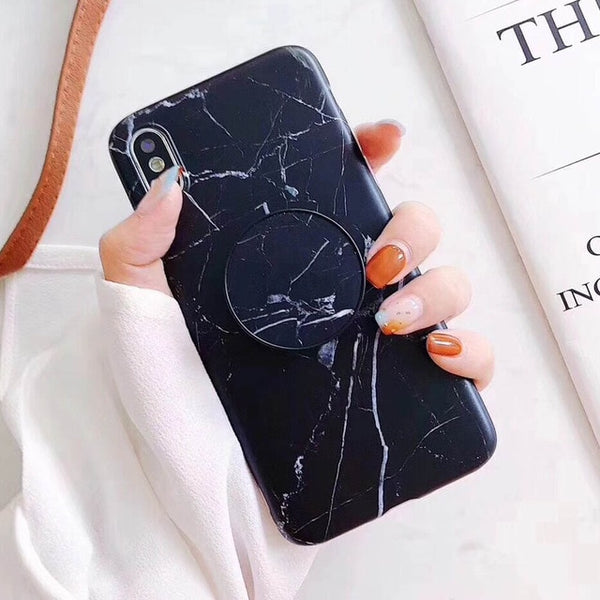 SUYACS Phone Case For iPhone 6 6S 7 8 Plus X XS MAX XR Fashion Marble Teenage Style Soft IMD Graphic Phone Case Cover Shells Bag