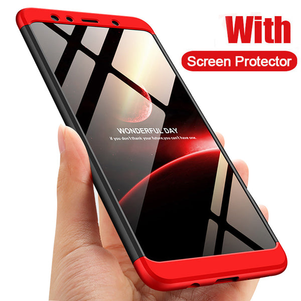 H&A 360 Degree Full Cover Phone Case For Samsung Galaxy J4 Plus J6 Plus J8 A7 2018 Matte Shockproof PC Phone Cover A7 J8 Case