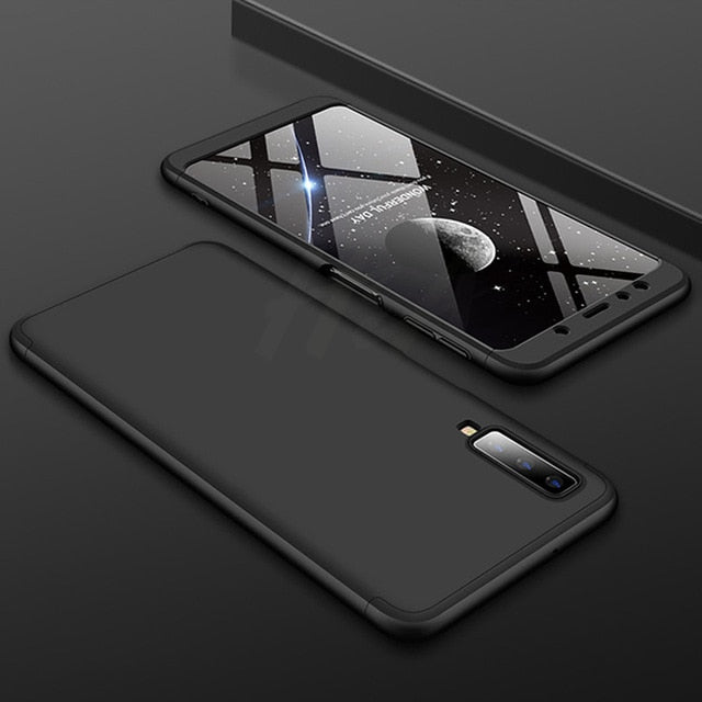 H&A 360 Degree Full Cover Phone Case For Samsung Galaxy J4 Plus J6 Plus J8 A7 2018 Matte Shockproof PC Phone Cover A7 J8 Case