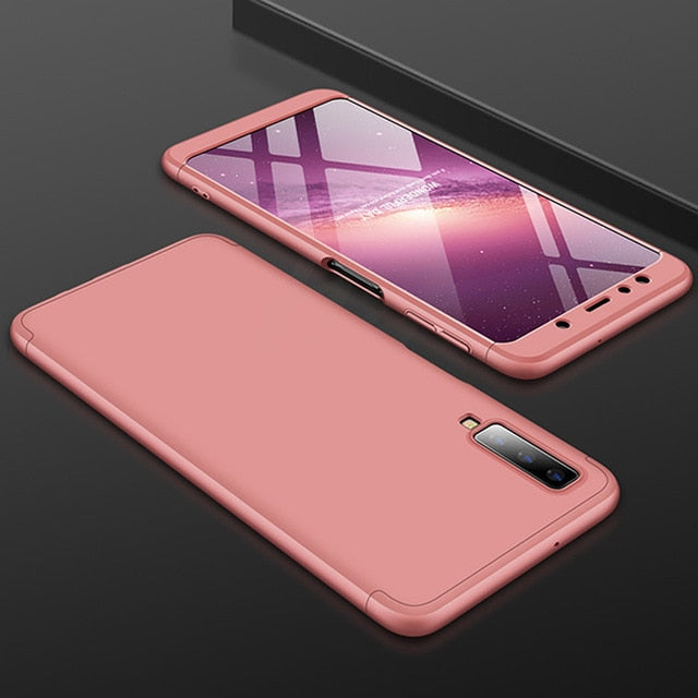 H&A 360 Degree Full Cover Phone Case For Samsung Galaxy J4 Plus J6 Plus J8 A7 2018 Matte Shockproof PC Phone Cover A7 J8 Case